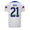 Maillot de Supporter Etats-Unis Timothy Weah 21 Domicile Coupe du Monde 2022 Pour Homme